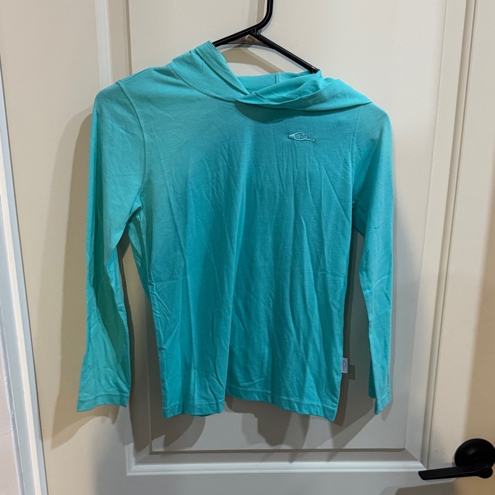 Drake Waterfowl Turquoise Long Sleeve Hoodie NWOT